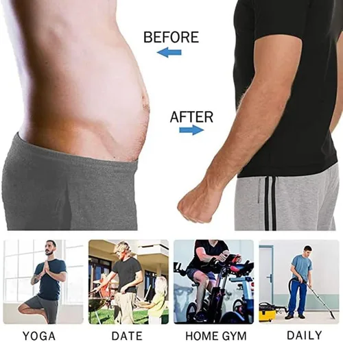 Vista 4 de CHUUMEE Camisa de sauna para hombre, traje de sudor, camiseta de compresión para pérdida de peso, entrenamiento, deportes, faja moldeadora, chaqueta