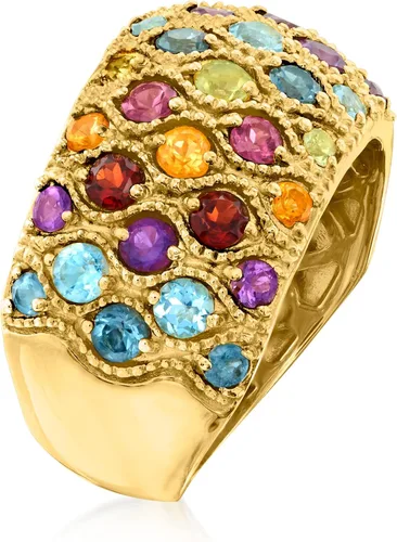 Vista 3 de Ross-Simons Anillo de piedras preciosas múltiples de 2,60 qt t en oro de 18 quilates sobre plata esterlina