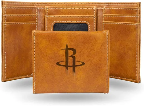 Vista 16 de NBA Rico Industries - Billetera triple grabada con láser y tres pliegues, accesorio para hombre