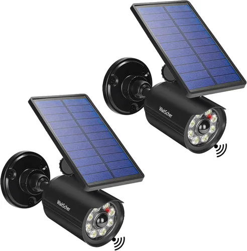 Vista 8 de Luces solares con sensor de movimiento para exteriores, IP67, impermeable, 360°, giratorio, energía solar, luces de inundación para graneros