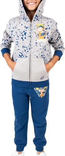Vista 3 de Naruto Classic - Sudadera con capucha y cremallera gris para niños pequeños