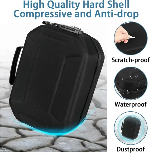 Vista 6 de LYAUK Hard Carrying Case with Lock Compatible with Oculus Quest 2 BasicElite Version, Touch Controllers, and Other Accessories, Quest 2 Case with
