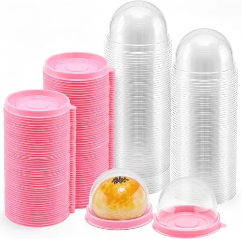 Vista 6 de PRALB Paquete de 100 cajas para cupcakes, contenedores transparentes