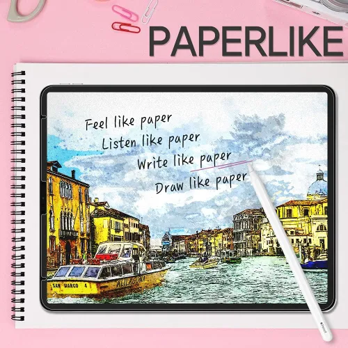 Vista 2 de Protector de pantalla para Onyx Boox Tab Ultra/Tab Ultra C/Tab Ultra C Pro Light Anti reflejo textura de papel sensación mate película AGLP Tab Ultra