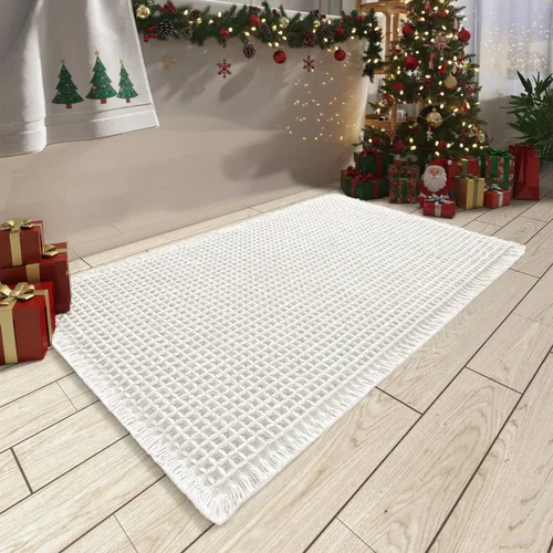 Vista 61 de AMOAMI Tapete de baño mejorado con diseño de gofre, súper absorbente, antideslizante, para suelo de baño, lavable a máquina, con borlas, tapetes