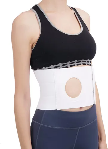 Vista 5 de Cinturón de ostomía médica Cinturón de soporte para hernia de ostomía y hernia abdominal, soporte de estoma para pacientes con colostomía
