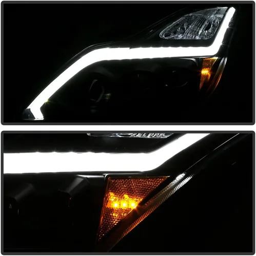 Vista 8 de ACANII - Para faros LED negros tipo Switchback con señal secuencial 2008-2015 G37 Q60 Coupe, lado del conductor y del pasajero