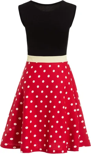 Vista 3 de Waruila Disfraz de princesa de Halloween, vestido de reina para adultos, elegante vestido de princesa para mujer, vestido de lunares rojos de Minnie