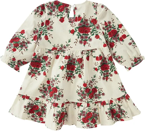 Vista 8 de pureborn Vestido para niña pequeña y de manga corta y larga de algodón para jugar, 0-5T