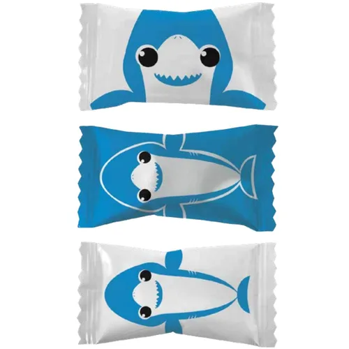 Vista 7 de 55 unidades de caramelos Shark Soft Sours, mentas para después de la cena, sin grasa, certificado Kosher, envueltos individualmente (55 piezas)