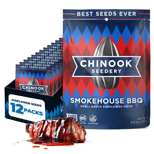 Vista 16 de Chinook Seedery Semillas de Girasol Jumbo Tostadas - Bocadillos Keto, Sin Gluten, Sin OGM, Paquete de Variedad de 8 Sabores 4 oz (Paquete de 12)