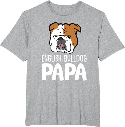 Vista 47 de Camiseta divertida de Bulldog Inglés para papá dueño de perro, Negro