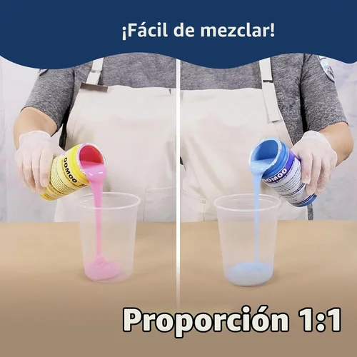 Vista 6 de Goma líquida Smooth-On para molde de silicona Oomoo 30 Kit de fabricación de moldes de silicona