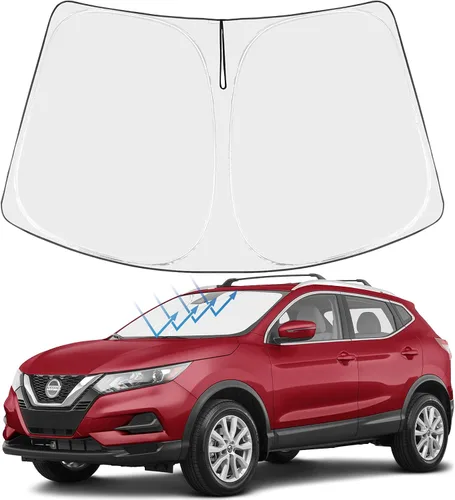 Vista 16 de Proadsy Parasol para parabrisas Rivian R1S 2022-2025 2026 de 4 capas plegable, protector de parasol frontal que bloquea los rayos UV, mantiene