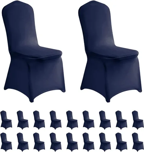 Vista 33 de LZY 6 piezas Fundas de Silla de Spandex Elásticas Fundas Deslizables para Fiestas de Boda, Fundas de Decoración de Sillas de Comedor y Banquete Negro