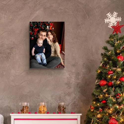 Vista 4 de GagetElec Foto personalizada al lienzo, impresiones en lienzo personalizadas con tus fotos (6 x 8 pulgadas enmarcadas), regalos de Navidad