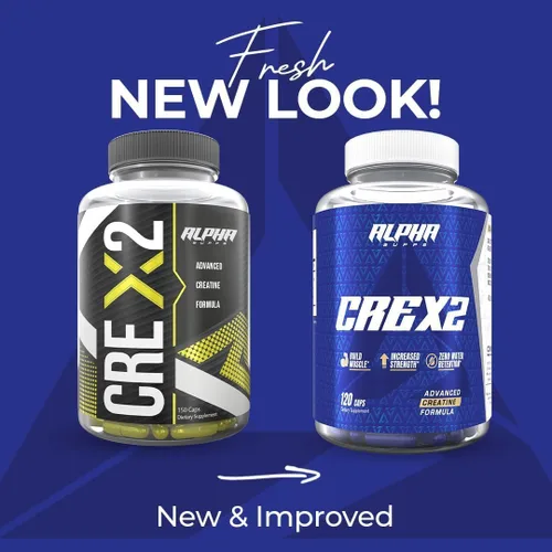 Vista 2 de Alpha Supps Cre X2 creatina HCL - Fórmula de creatina CON-CRēT® y mezcla de éster etílico CEE - Alta potencia para un mejor rendimiento y apoyo
