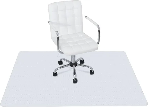 Vista 8 de F2C Tapete transparente para silla de oficina de 46 x 60 pulgadas con borde para alfombra de pelo bajo a medio, tapete rectangular de superficie