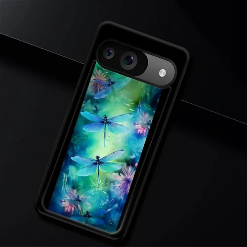 Vista 1947 de Compatible con Google Pixel 4A 5G Mobile Case Creative Acrylic Panel trasero Silicona Protección Grip especialmente diseñado para Google Pixel 4A 5G