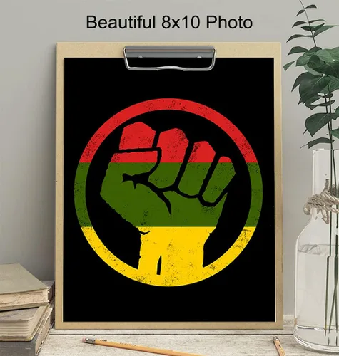 Vista 4 de Black Art - Arte de pared afroamericano - Letrero - Bandera afroamericana - Decoración de habitación de derechos civiles, decoración del hogar