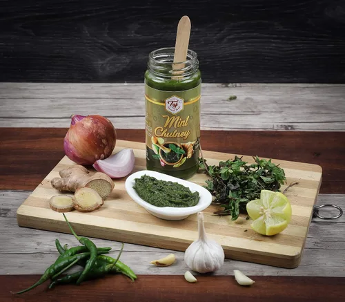 Vista 6 de Chutney de menta TAJ Chutney de menta fresca Chutney de Pudina (8.82 oz)