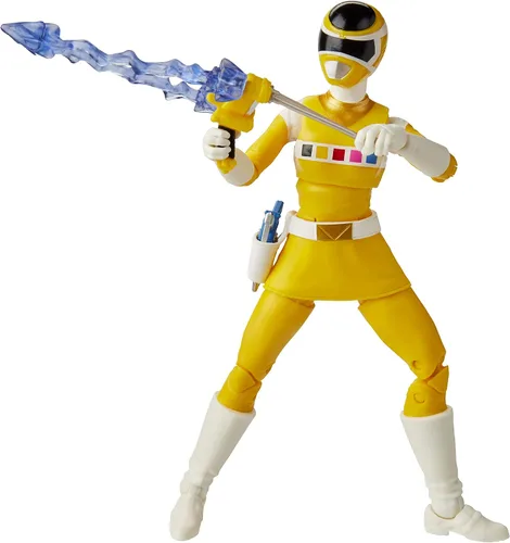 Vista 2 de Power Rangers Lightning Collection in Space Yellow Ranger - Figura de acción coleccionable de 6 pulgadas con accesorios