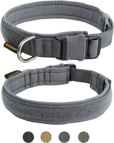 Vista 18 de EXCELLENT ELITE SPANKER Collar de nailon para cachorro, ajustable, suave, acolchado, resistente, hebilla de liberación rápida, ligero, sin Negro
