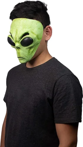 Vista 5 de Ghoulish Productions Máscara de alienígena verde estándar