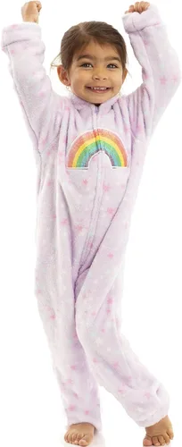 Vista 4 de Funstuff Animales Unicornio Bebé Niñas Fleece Zip Up Cosplay Traje de Piel Mono Woobie Tail Recién Nacido a Niño Grande
