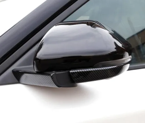 Vista 4 de Accesorios de coche para Ford Explorer 2020 2021 2022 2023 Cubierta de tira de espejo retrovisor exterior (estilo fibra de carbono) ABS 4 piezas