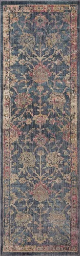 Vista 4 de Loloi Giada Collection GIA-05 - Alfombra decorativa tradicional, azul marino/multicolor, 3'-7" x 5'-7