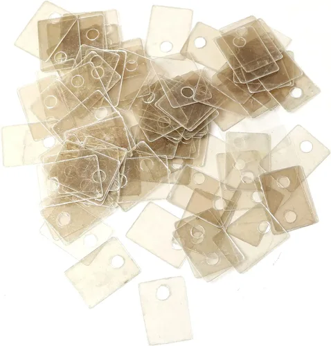 Vista 3 de 100pcs TO-220 Natural Transparente Forma Rectángulo Mica Aislador Hoja con Agujero 0.709 inx0.512 inx0.005 in