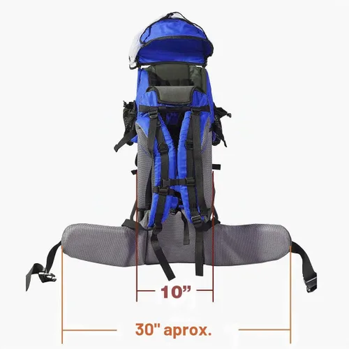 Vista 8 de Clevr Mochila transportadora para bebé, ligera con visor y cobertor contra el sol, Rojo o Verde, Azul