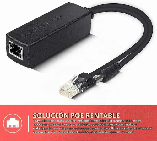 Vista 6 de ipolex 10/100M PoE Splitter Active, Power ethernet Splitter Adapter, 2