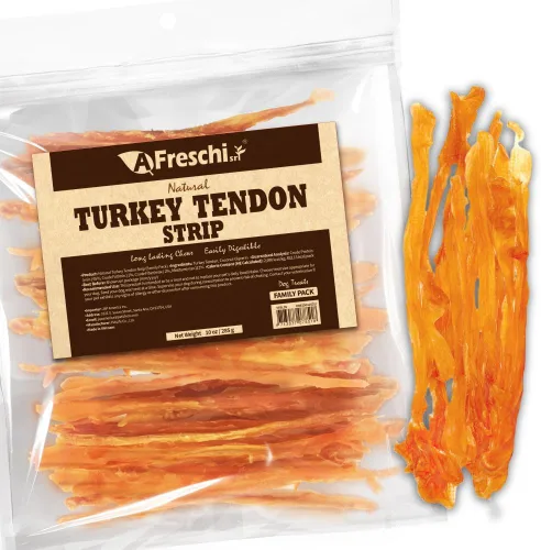 Vista 10 de AFreschi - Premios masticables de tendón de pavo para perros y cachorros, Signature Series, ingredientes de EE. UU., hipoalergénico, fácil