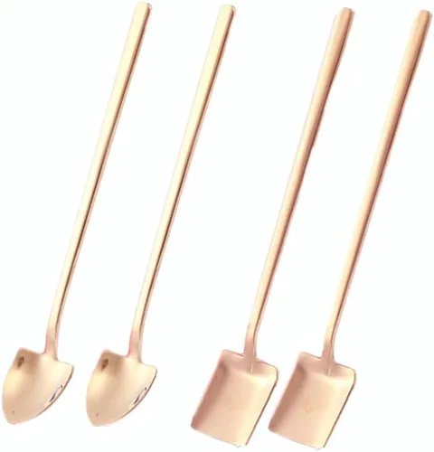 Vista 5 de Juego de 4 cucharas de pala de postre de frutas, cucharas de acero inoxidable de 6 pulgadas para postre café, té, helado, pastel de frutas