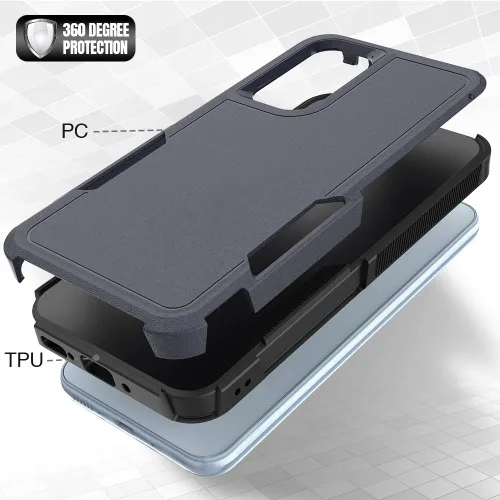 Vista 239 de Jeylly Compatible con Samsung Galaxy A22 5G Funda, Funda Samsung A22 5G con 2pcs protectores de pantalla de vidrio templado