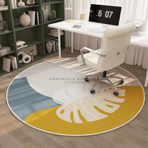 Vista 12 de Tapete para silla de oficina para suelo de madera dura, computadora, videojuegos, protector de piso, tapete redondo de protección de azulejos de A1