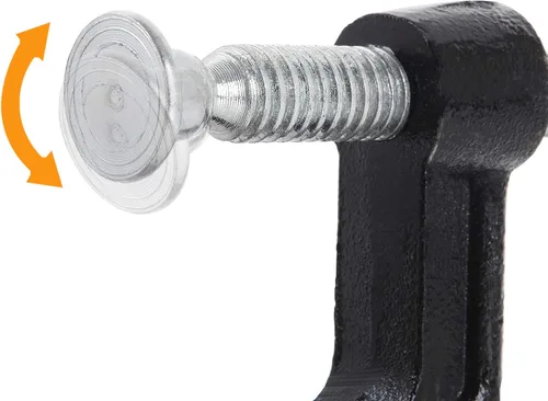 Vista 5 de 6 abrazaderas C de 4 pulgadas de acero resistente C - Juego de abrazaderas C de resistencia industrial para carpintería, soldadura, construcción