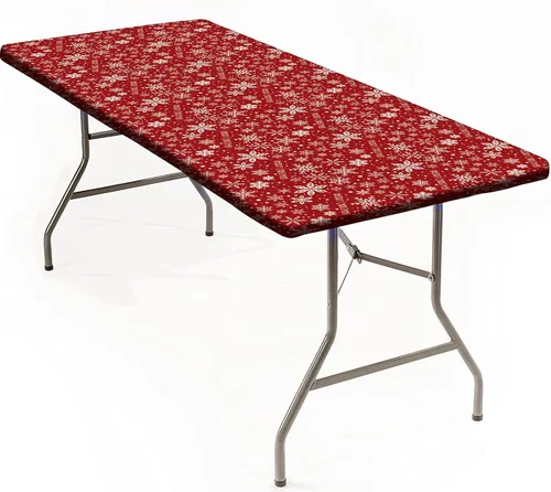 Vista 12 de Mantel rectangular elástico ajustable, con textura de madera de granja, cubierta de mesa de poliéster para mesa de bufé, picnic, cafeterías Mantel