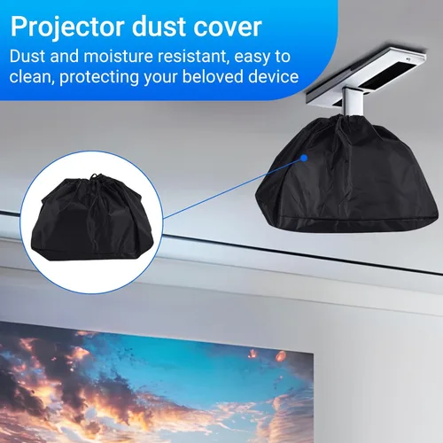 Vista 5 de Mini proyector para montaje en techo y exterior Projector Cover Is Made Of Uv-Resistant Oxford Cloth, Projector Dust shield Is Suitable