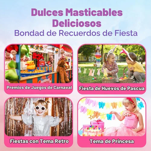 Vista 6 de Pulseras de dulces a granel de 48 unidades con envoltorio individual de Fresh Finest - Pulseras de dulces novedosas. Perfectas para recuerdos
