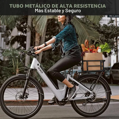 Vista 2 de RAYMACE Cesta trasera para bicicleta con red de carga y forro Cesta grande para bicicleta, montaje perfecto para bicicleta eléctrica Large Bicycle