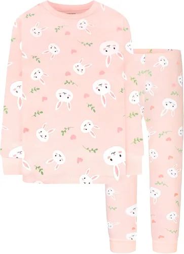 Vista 16 de DAUGHTER QUEEN Pijama de algodón para niñas de 4 piezas, talla 18 meses-12 años