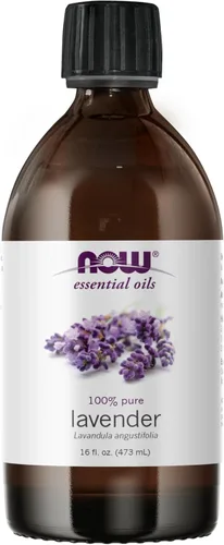 Vista 8 de NOW - Aceites esenciales, aceite de lavanda, aroma calmante para aromaterapia, destilado al vapor, 100% puro, vegano, tapa resistente a los niños