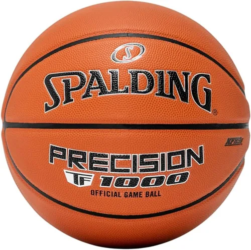 Vista 9 de Spalding Precision TF-1000 NFHS Official Game Ball, Indoor Basketball NFHS - Naranja