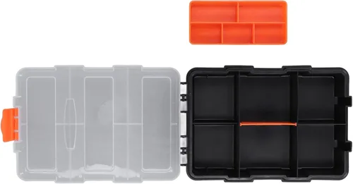 Vista 8 de Caja organizadora de piezas pequeñas con divisores extraíbles, contenedor de almacenamiento de PVC para herramientas de hardware, tornillos, pernos