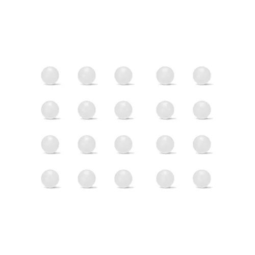 Vista 8 de uxcell Bolas plásticas sólidas de los PP de 9.8 ft m, bola del rodamiento de la precisión 100pcs