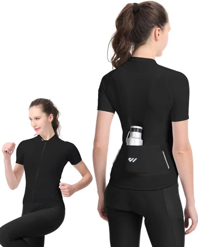 Vista 5 de Maillot de ciclismo de manga corta para mujer, camisetas de ciclismo para mujer