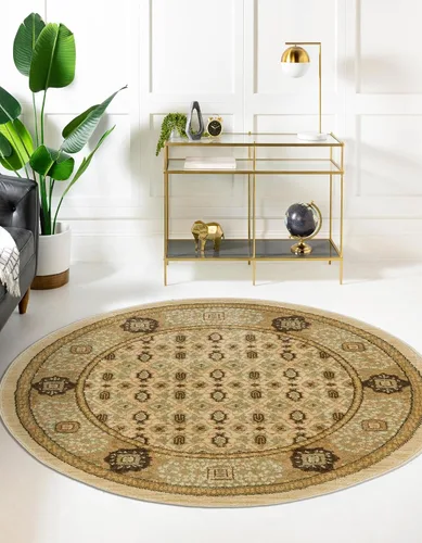 Vista 25 de Unique Loom Palace Collection - Alfombra de área Jefferson (2 pies x 3 pies 1 pulgada, rectangular, crema/caramelo)